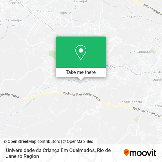 Universidade da Criança Em Queimados map