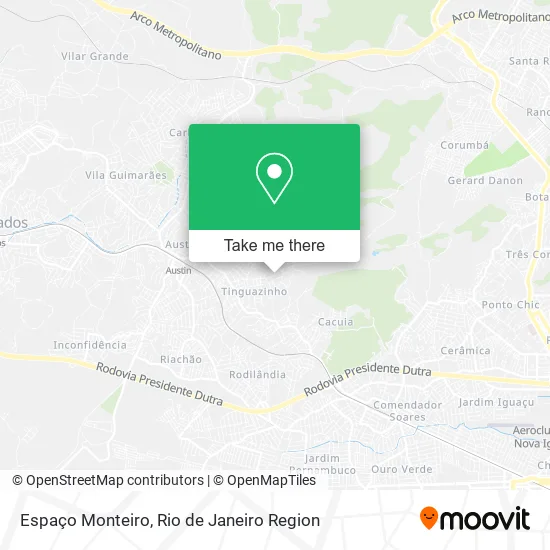 Espaço Monteiro map