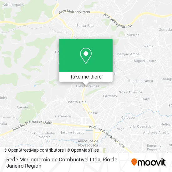 Rede Mr Comercio de Combustível Ltda map