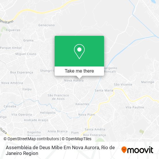 Assembléia de Deus Mibe Em Nova Aurora map