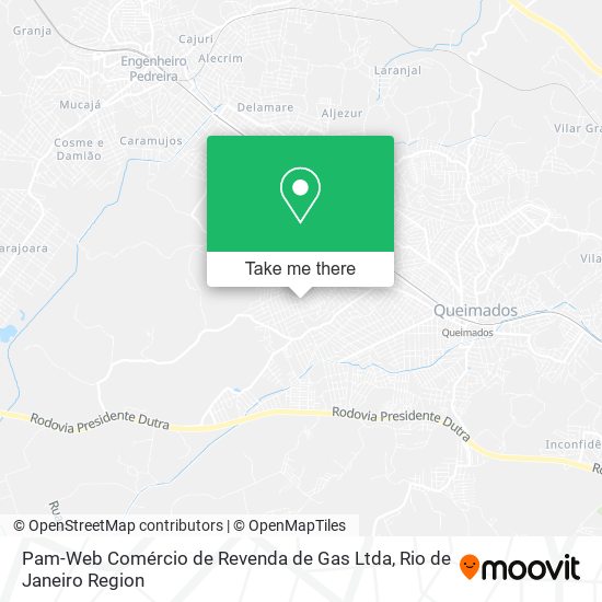 Pam-Web Comércio de Revenda de Gas Ltda map