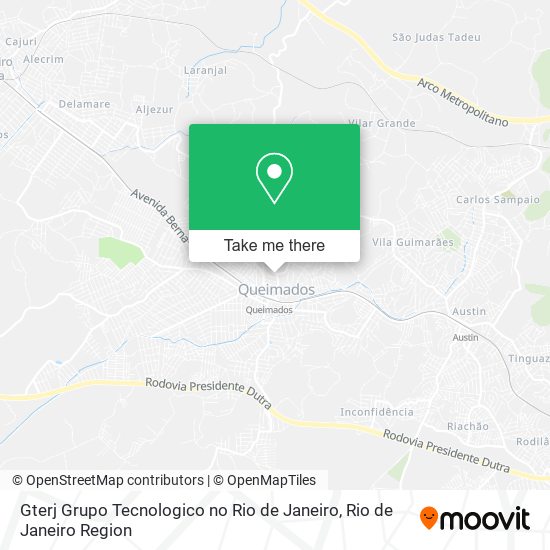 Mapa Gterj Grupo Tecnologico no Rio de Janeiro