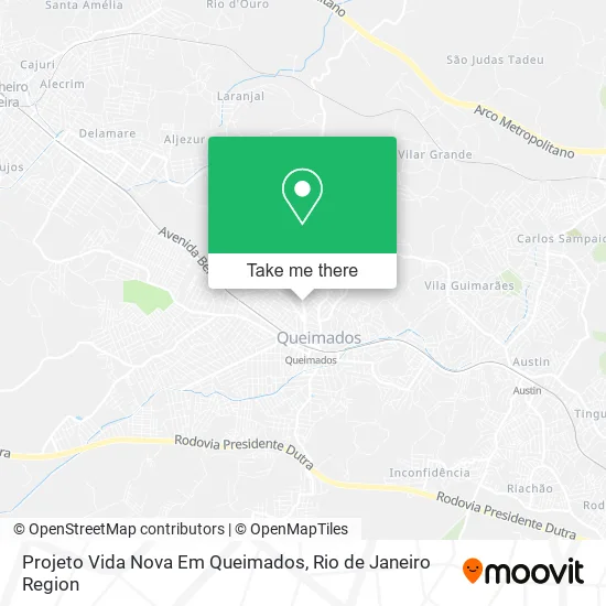 Projeto Vida Nova Em Queimados map