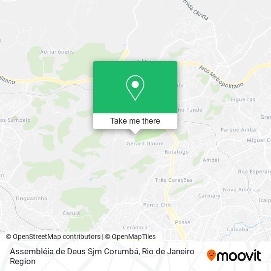 Mapa Assembléia de Deus Sjm Corumbá