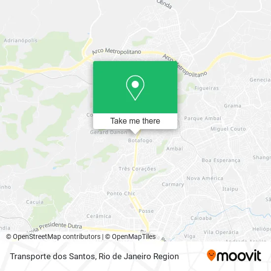 Transporte dos Santos map