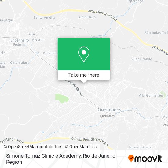 Simone Tomaz Clinic e Academy map