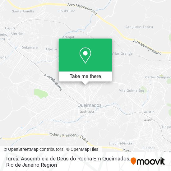 Mapa Igreja Assembléia de Deus do Rocha Em Queimados