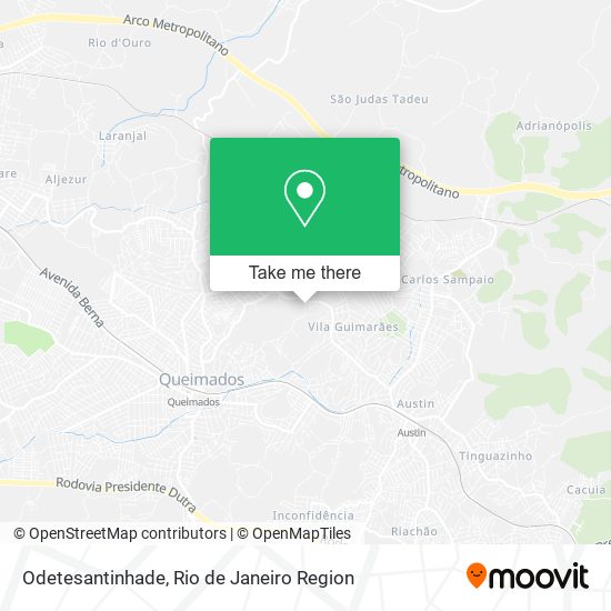 Mapa Odetesantinhade