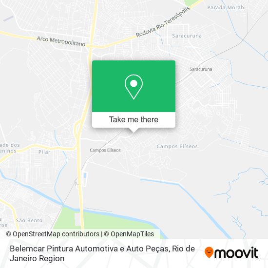 Mapa Belemcar Pintura Automotiva e Auto Peças