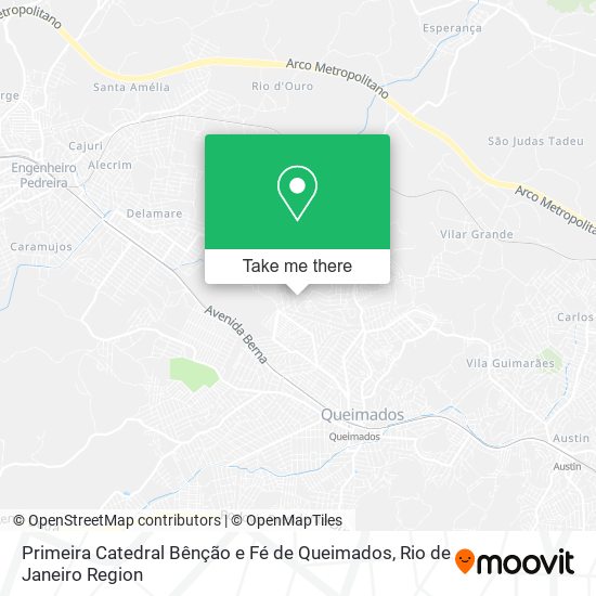 Primeira Catedral Bênção e Fé de Queimados map