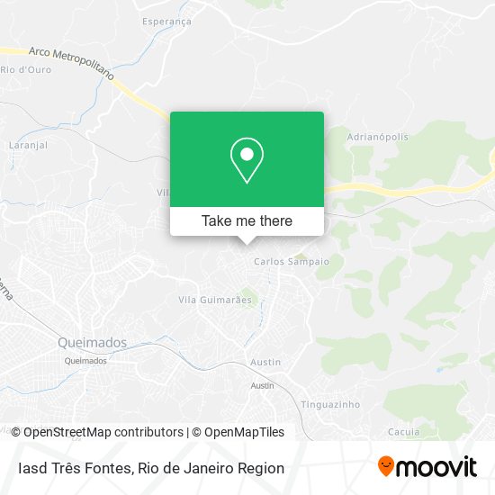 Iasd Três Fontes map