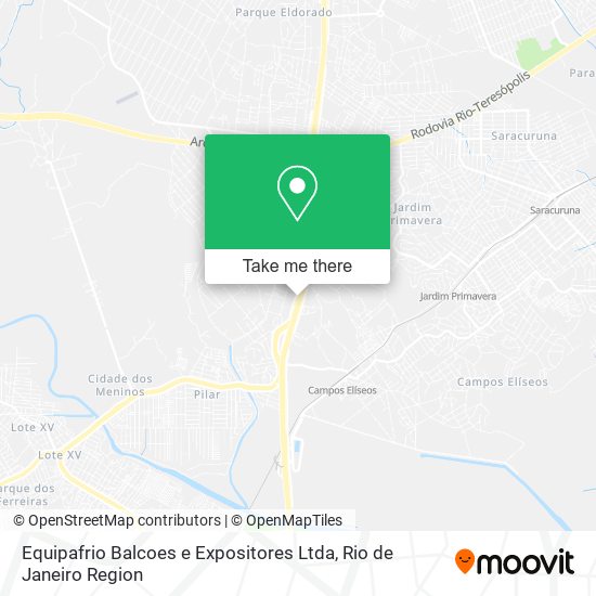 Mapa Equipafrio Balcoes e Expositores Ltda