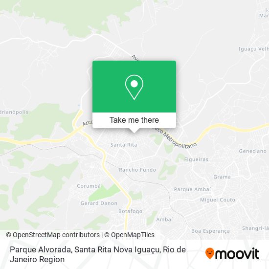 Mapa Parque Alvorada, Santa Rita Nova Iguaçu