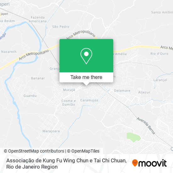 Mapa Associação de Kung Fu Wing Chun e Tai Chi Chuan