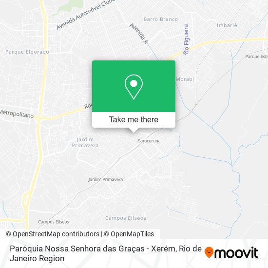 Mapa Paróquia Nossa Senhora das Graças - Xerém