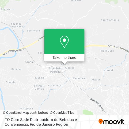 TO Com Sede Distribuidora de Bebidas e Conveniencia map