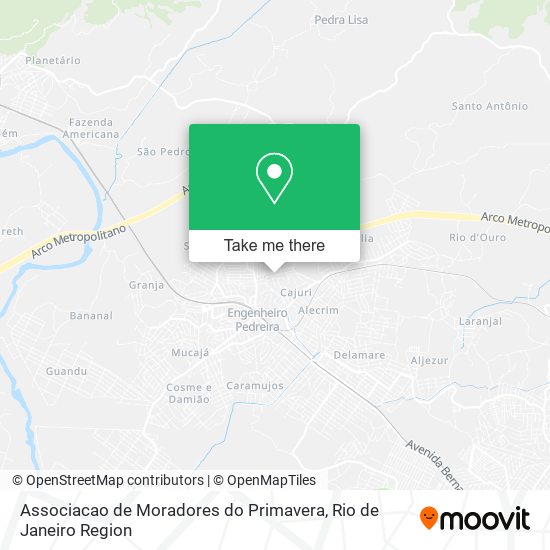 Mapa Associacao de Moradores do Primavera