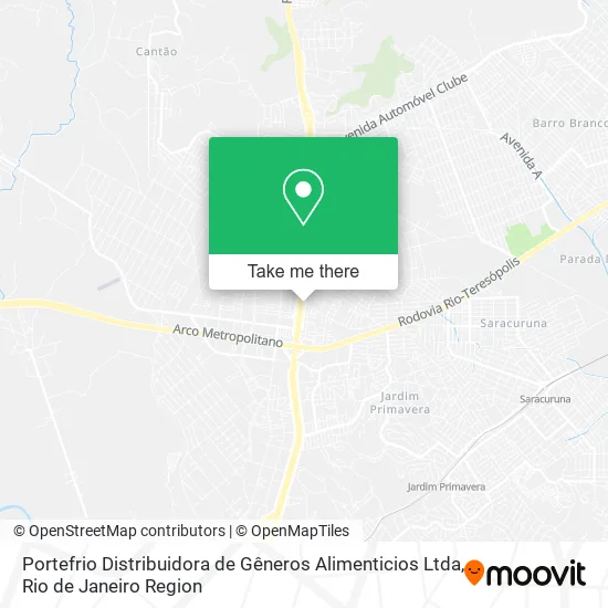 Portefrio Distribuidora de Gêneros Alimenticios Ltda map