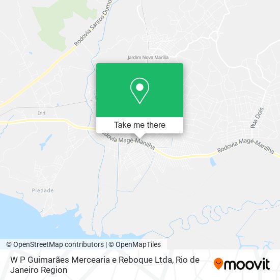 Mapa W P Guimarães Mercearia e Reboque Ltda