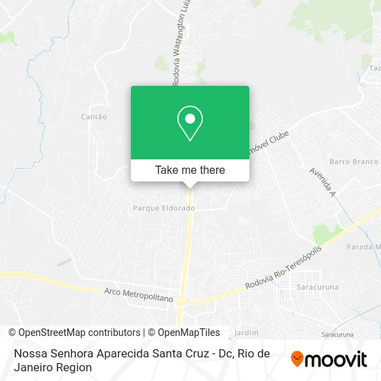 Nossa Senhora Aparecida Santa Cruz - Dc map