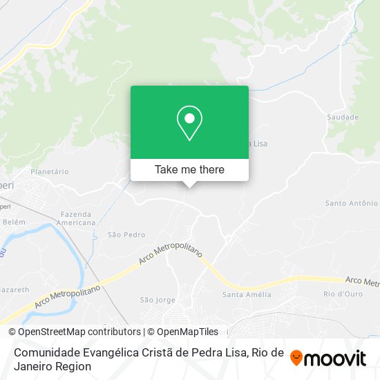 Comunidade Evangélica Cristã de Pedra Lisa map