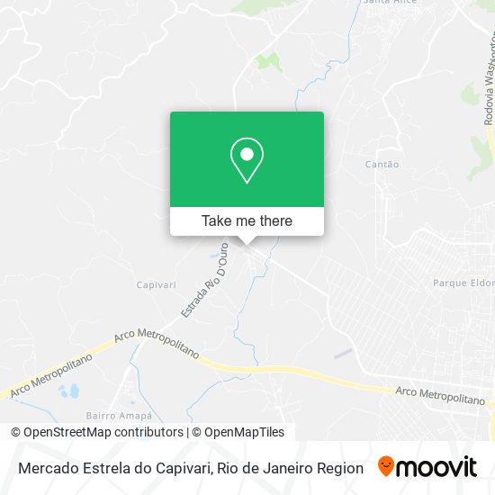 Mercado Estrela do Capivari map