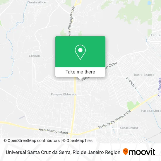 Universal Santa Cruz da Serra map