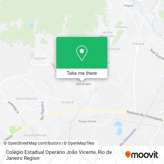 Mapa Colégio Estadual Operário João Vicente