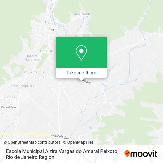 Mapa Escola Municipal Alzira Vargas do Amaral Peixoto