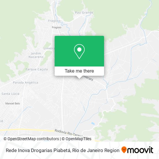 Mapa Rede Inova Drogarias Piabetá