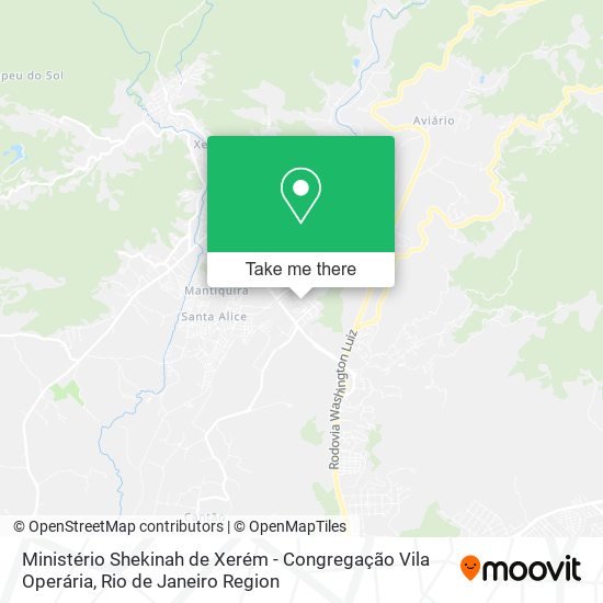 Ministério Shekinah de Xerém - Congregação Vila Operária map