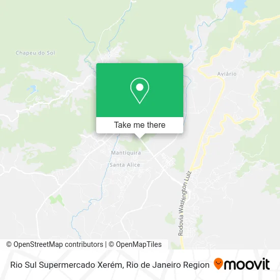 Rio Sul Supermercado Xerém map
