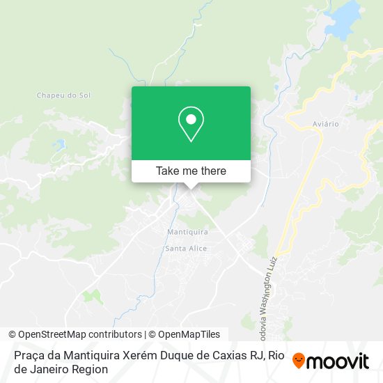 Praça da Mantiquira Xerém Duque de Caxias RJ map