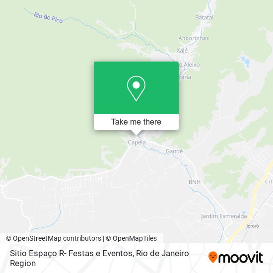 Sitio Espaço R- Festas e Eventos map