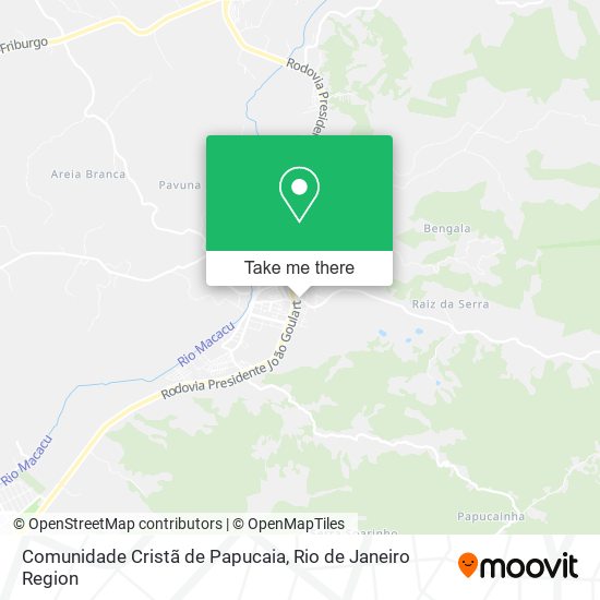 Comunidade Cristã de Papucaia map