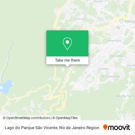 Mapa Lago do Parque São Vicente