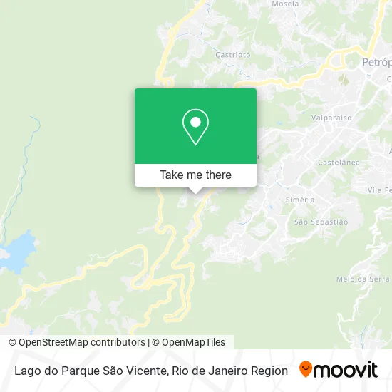 Lago do Parque São Vicente map