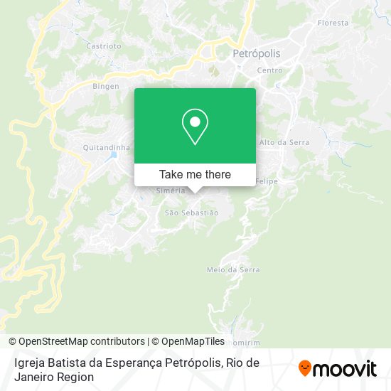 Igreja Batista da Esperança Petrópolis map