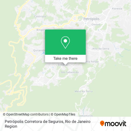 Mapa Petrópolis Corretora de Seguros