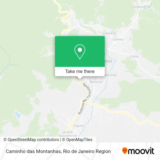 Caminho das Montanhas map