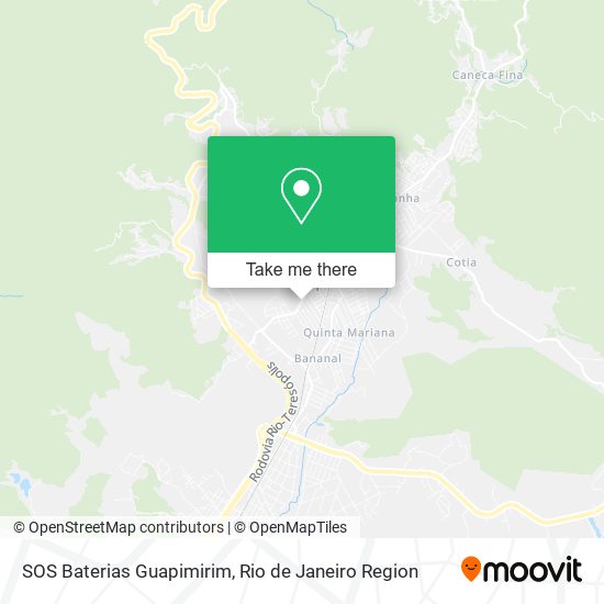 SOS Baterias Guapimirim map