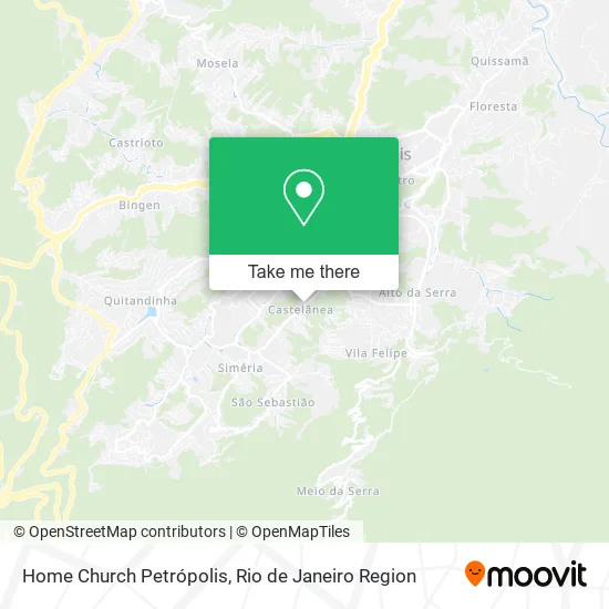 Home Church Petrópolis map