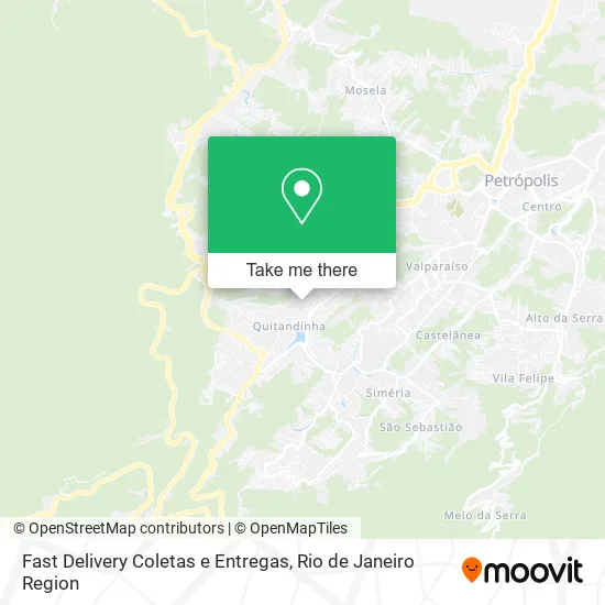Fast Delivery Coletas e Entregas map