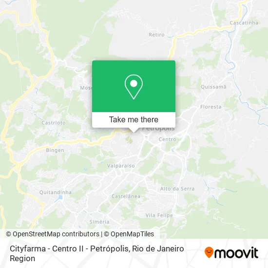 Cityfarma - Centro II - Petrópolis map
