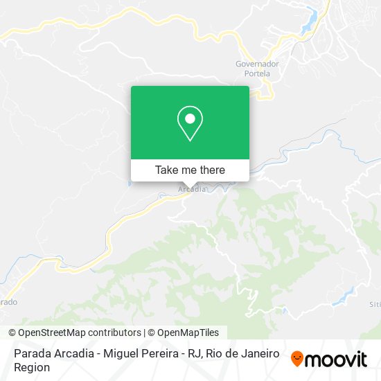 Parada Arcadia - Miguel Pereira - RJ map