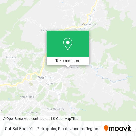 Caf Sul Filial 01 - Petropolis map