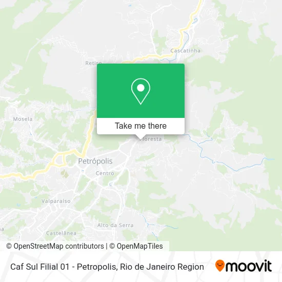 Caf Sul Filial 01 - Petropolis map