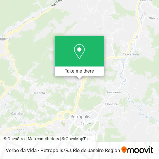 Verbo da Vida - Petrópolis/RJ map