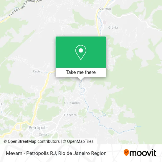 Mevam - Petrópolis RJ map