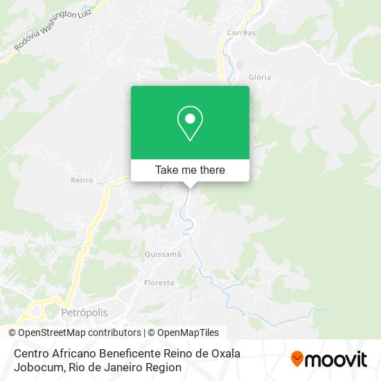 Centro Africano Beneficente Reino de Oxala Jobocum map